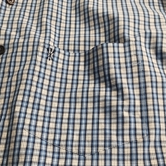 Classic Blue Plaid Button Down Shirt 2XLT Long Sleeves - Picture 10 of 16